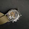 Relógios de pulso 1963 Assista Militar Milleds Watches Cronógrafo Movimento ST1901 Versão original da fábrica Transparency Caseback Leather