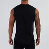 Zomer Compressie Gym Tank Top Mannen Katoen Bodybuilding Fitness Mouwloos T-shirt Workout Kleding Heren Sportkleding Spier Vesten 220614