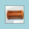 Hair Brushes Care Styling Tools Products Pocket Wooden Beard Comb Double Sides Super Narrow Thick Wood Combs Pente Madeira Lice Pet Tool X