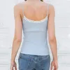 Women Scoop Neckline Lace Trim Tank Top 220316