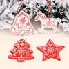 Christmas Decorations 12pc/box Wooden Ornaments Pendants Hanging Gifts Year Wedding Party Xmas Tree Decoration Navidad DecorChristmas