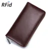Long Leather Anti-theft Wallet Passport Bag Multi-card Slot Multi-function Large-capacity Business Card Holder for Men and Women