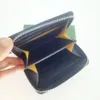 Wallet Women Wallet Classic Fashion Small Mini Short Zipper Words with Box di alta qualità in tela rivestita con vera pelle