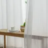 Cortina cortina de cortina moderna jacquard promo-prova solar voz para sala de estar com isolamento térmico Tulle translúcido gaze floral branco