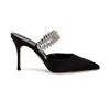 Vrouwen Designer schoenen Sandaal Slipper Lutara Satijnen flats slip-on muildieren met puntige teen, kristal verfraaide voorste riemschuifschoen 35-42