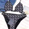 Costume da bagno push-up estivo Costume da bagno sexy con spalline in bikini da spiaggia Costume da bagno stampato con lettere