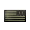 Drapeau américain réfléchissant patchs brodés États-Unis Drapeaux américains Patch militaire tactique Badges de broderie en caoutchouc PVC F0622