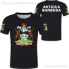 Antigua ve Barbuda T Shirt Ücretsiz Özel Yapım İsim Numarası Kırmızı Gri Beyaz Antik Giyim Tees Atg Country T-Shirt Nation Ag Tops 220702