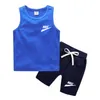 Casual Kids 2 Piece Set Clothings Cool Boy 100% Bomull T-shirt Shorts Kl￤dpojkar/flickor Tracksuit Barnkl￤der