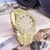 New Iced Out Diamond Men Watch Zircões de luxo manchas de aço Jóias de aço Número árabe Wristwatch Watch Quartz Watch
