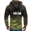 Men's Jackets Dji Professional Pilot Drone 2022 Men's Jacket Print Casual Harajuku Gradient Coat Sweatshirts Zipper Hoodies Tops Clothin