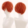 Christmas Short Wigs Men Boys Girl Orange Red Synthetic for Daily Heat Resistant Party Anime Cosplay Costume 220622