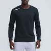 Homens de outono de inverno lã Warm Sports Sports S-shirt de manga comprida camisa de corrida de ginástica para ginástica Roupas de fitness treinamento Sportswear L220704