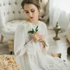 Sleepwear Women's Women Cute Gown Cotton Princess Nightgown Ladies Royal Casual Night Wear European Retro Style Dress QW1703