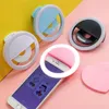 Nieuwheid verlichting selfie ringlicht voor mobiele telefoon videocamera draagbare dimbare make -up mini ronde vul nacht lichtnovelty