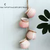 4pcs duvarlı seramik saksı asılı etli kaktüs bonsai ekiciler konteyner kenevir ipi bahçe dekorasyonu 2204068487670