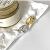 Anneaux de mariage Fashion coréenne Géométrique Round Polon pour les femmes Créative Personnalité vintage Gold Silver Color Opening State Ring Wynn22