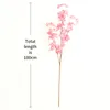Dekorative Blumen Kränze 5 teil/los Kirschblüten Baum Künstliche 3 Gabel Sakura Zweig Seide DIY Hause Hochzeit Hintergrund Wand DekorationDe