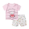 Bébé garçons filles dessin animé 100 coton enfants t-shirts ensemble été né infantile sport 2 pièces t-shirt enfant en bas âge fille vêtements s 220715