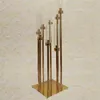 wedding decoration accessories single gold brass candlestick holder gold acrylic crystal nordic Candelabra imake127