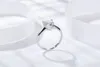 Bague de fiançailles de mariage Moissanite en forme de coeur en argent sterling 925 pour femme