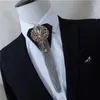 Papillini da uomo in lega in lega di cristallo di strass Cravat Cravat Wedding Club Shirt Camicia Nappelle di lusso Catena PU PE IL RIBBON PE IL RIBBON PE IL FIERI FIER22