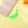 Party Favor 6X2cm Mini Led light Flashlight Banana Key Rings New Creation Safe Light Bag Phone Car Pendant Keychain XMAS Toys Gifts SN4356