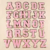概念ピンクパープル26英語の手紙パッチのためのパッチ刺繍服アップリケdiyアクセサリー