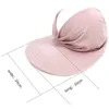 Şapka Kadın Güneş Vizörü Anti Ultraviyole Elastik İçi Boş Dış Hızlı Kurutma Yaz 220707