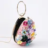 Evening Bags SEQUINS THREE-DIMENSIONAL FLOWERS WOMEN BIRTHDAY PARTY PURSE CLUTCH LUXURY HANDBAGS GIRL CHAIN TOTE BAGEvening