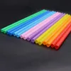 100 pz / lotto cannucce di plastica 10 x 260 mm lunghe cannucce usa e getta a strisce multicolori party 8 cannucce colorate arcobaleno