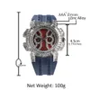 남성 다이아몬드 시계 고품질 아이스 아웃 시계 패션 럭셔리 석영 시계 남성 손목 시계를위한 방수 손목 시계 시계