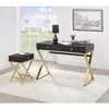 ACME Coleen Desk in ottone nero 92310 Tabella mobili PC Table290n