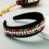 Vintage Multi Color Crystal Leaf Hoofdband voor Vrouw Elegante Gesimuleerde Pearl Hoop HOOFD BUDLUK PARTY ACCESSOIRY