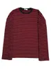 Kvinnor män mode märke korea stil vintage svart röd rand ulzzang hajuku o-neck långärmad t-tröjor kvinnlig casual tshirts 220408