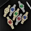 Wristwatches Top Watches For Men Hip Hop Iced Out Diamond Man Watch Quartz Wristwatch Male Clock Reloj Hombre Gift Drop292t