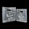 50pcs Thank You Plastic Christmas Gift Packaging With Hand Shopping Wedding Party Favor Candy Cookie Wrapping Bags 220704
