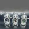 Großhandel Rauchen 10mm männliche Schädel Glas Zigarette Dab Rig Bongs Wasser Ölbrenner Rohre mit Silikonschlauch