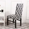 Couvre-chaise 1/2/4 / 6pcs Grey Diamond Entet Chiar Cover Scecover Elastic Dinning Protector Seat pour El Weddingchairchair