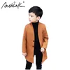 Acthink Boys Winter Long Trench Woolen Coat Brand Kids Winter Thick Blends England Style Boys Jacket with Pocketlj201203