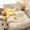 Neues Produkt Gelbe Zitronenfrucht Bedruckte Bettwäsche-Set Bettwäsche 3/4 Stück Bettbezug-Sets Bettlaken Kissenbezüge Schlafzimmer-Bett-Set T200409