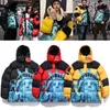 Stylistrock för män Parka Vinterjacka Mode Män Kvinnor Överrock Ytterkläder Causal Hip Hop Streetwear Frihetsgudinnan sammärkt dunjacka storlek M-2XL