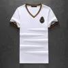 القمصان للرجال عالي الجودة العلامة التجارية التطريز V-Neck Men 5xl 4xl 2022 Tee Summer Homme Short Sleeve ذكر Tshirts Camiseta E184