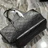 Super quality shopping tote bag Top coat oil wax cowhide diamond lattice embroidered thread large capacity Bags Fashion one shoulder handbags Metal letters simple y