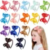 Baby Girls Hair Bâtons de ruban Burbandes de cheveux Princess Boutique Grosgrain Coiffures Accessoires Fille À La main Bows Headwear Candy Dot Couleur KFG23