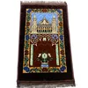 Tapis de prière musulman en cachemire épais, tapis de culte en Chenille haut de gamme, 110x70cm, tapis islamique Musallah, tapis arabe antidérapant, BBE13785
