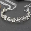 Silver Color Headbands For Women Bride Headpieces Handmade Crystal Rhinestone Tiaras Hairbands Wedding Hair Accessories Queen Head271N