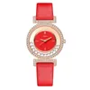 Zegarek na rękę wykwintne minimalistyczne zegarki dla kobiet 2022 Diamentowy projekt damski zegarek skórzany zegarek