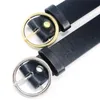 Belts Fashion Accessories Punk Belt Round Metal Circle Designer Brand O Ring Leather For WomenBelts