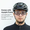Rockbros 2 in 1 bisiklet gözlük pokromik polarize spor güneş gözlüğü erkek yol bisiklet gözlük koruma bisiklet s 220523